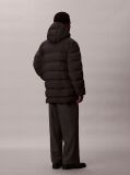 Black Channelled Down Puffer Coat  Men