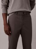 Γκρι Chino Παντελόνι Σε Slim Γραμμή Από Σατέν  Άνδρας