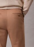 Beige Slim Tapered Sateen Chino Trouser  Men