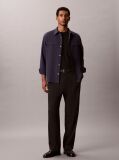 Blue Longsleeve Tech Knit Dobby Relaxed Overshirt  Men