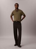 Green Slim Cotton Badge Polo Shirt  Men