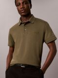 Green Slim Cotton Badge Polo Shirt  Men