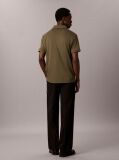 Green Slim Cotton Badge Polo Shirt  Men