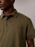Green Slim Cotton Badge Polo Shirt  Men