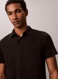 Black Slim Cotton Badge Polo Shirt  Men