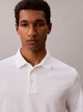 White Slim Cotton Badge Polo Shirt  Men