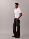 White Slim Cotton Badge Polo Shirt  Men