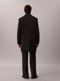Black Wool Blend Overcoat  Men
