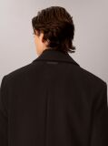 Black Wool Blend Overcoat  Men
