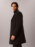 Black Wool Blend Overcoat  Men