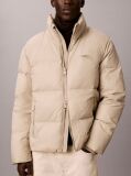 Beige Down Puffer Jacket  Men