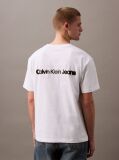 Λευκό Άνετο T-shirt Με Λογότυπο  Άνδρας