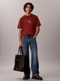 Red Monogram Logo T-Shirt  Men