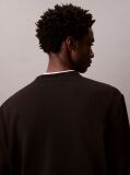 Black Cotton Terry Badge Sweatshirt  Men