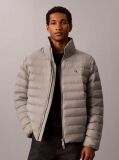 Grey Lightweight Nylon Puffer Jacket  Men