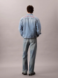 Denim Chain Stitch Logo 90s Denim Jacket  Men