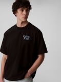 Μαύρο Άνετο T-Shirt Με Λογότυπο  Άνδρας