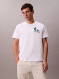 Λευκό T-shirt Με Λογότυπο  Άνδρας