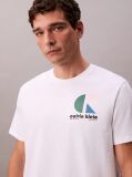 Λευκό T-shirt Με Λογότυπο  Άνδρας