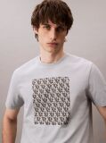 Grey Monogram Logo Easy Tee  Men