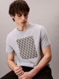 Grey Monogram Logo Easy Tee  Men