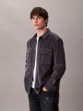 Grey Corduroy Relaxed Button-Down Shirt  Men