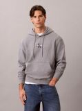 Grey Relaxed Monogram Hoodie  Men