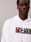White Logo Graphic Hoodie  Men