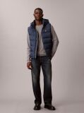 Blue Hooded Down Puffer Gilet  Men