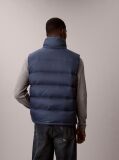 Blue Hooded Down Puffer Gilet  Men
