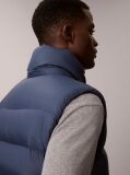Blue Hooded Down Puffer Gilet  Men