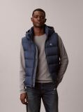 Blue Hooded Down Puffer Gilet  Men