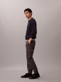 Grey Skinny Twill Cargo Pants  Men