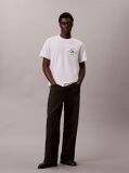 White Embroidered Logo T-shirt  Men