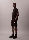 Black Cotton Terry Badge Jogger Shorts  Men