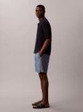 Blue Cotton Chambray Drawstring Shorts  Men