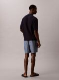 Blue Cotton Chambray Drawstring Shorts  Men