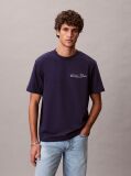 Μπλε T-shirt Με Κεντητό Λογότυπο  Άνδρας
