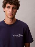 Μπλε T-shirt Με Κεντητό Λογότυπο  Άνδρας