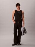 Black Monogram Logo Tank Top  Men