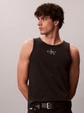 Black Monogram Logo Tank Top  Men