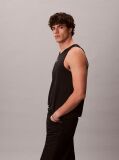 Black Monogram Logo Tank Top  Men