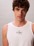White Monogram Logo Tank Top  Men