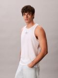 White Monogram Logo Tank Top  Men