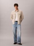 Μπεζ Utility Overshirt Από Βαμβακερό Twill  Άνδρας