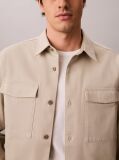 Μπεζ Utility Overshirt Από Βαμβακερό Twill  Άνδρας