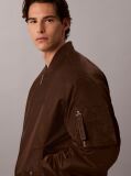 Brown Padded Nylon Bomber Jacket  Men