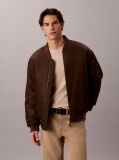 Brown Padded Nylon Bomber Jacket  Men