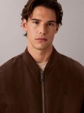 Brown Padded Nylon Bomber Jacket  Men