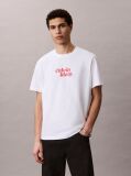 Λευκό Άνετο T-Shirt Με Λογότυπο  Άνδρας